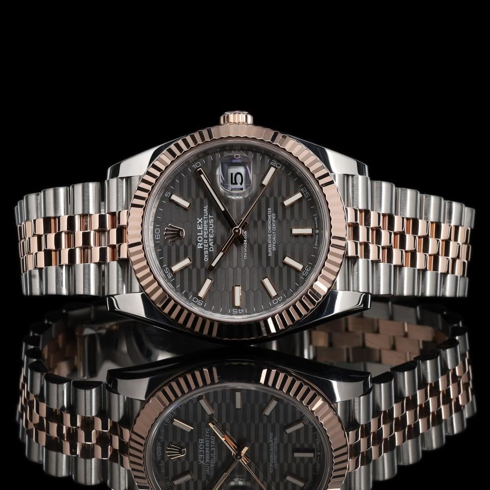 Rolex | Datejust | 126331 | Steel | 41 mm | Rose gold | Grey | Automatic