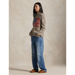 Flag Knitted Crew Neck Jumper