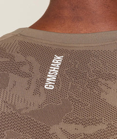 Gymshark Geo Seamless T-Shirt -  Lifestyle Brown /  Archive Brown