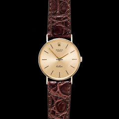 Rolex | Cellini | 3833 | Yellow gold | 33 mm | Leather | Gold | Manual winding