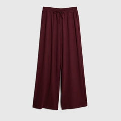 Red Premium High Waisted Wide Leg Joggers