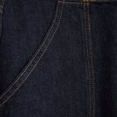 Indigo Mid Rise Tailored Baggy Wide Leg Jeans