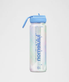 Lululemon Back To Life Clear Bottle 24oz Straw Lid *Iridescent