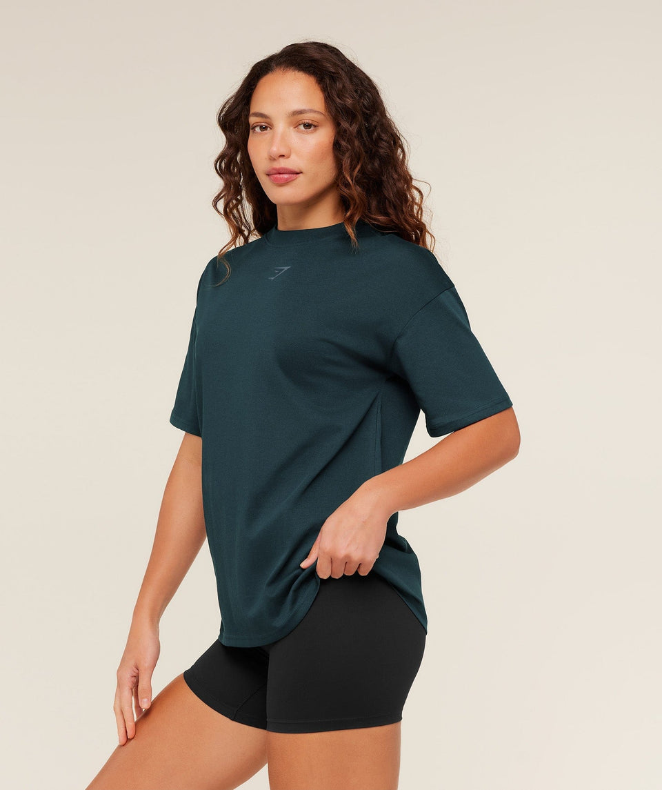 Gymshark Power Oversized T-Shirt - Deep Petrol Blue