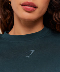 Gymshark Power Oversized T-Shirt - Deep Petrol Blue