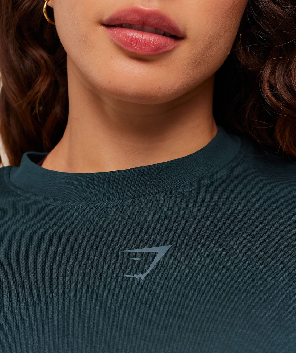 Gymshark Power Oversized T-Shirt - Deep Petrol Blue