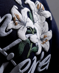 Dream Achieved - Navy Blue Oversized Printed Hoodie