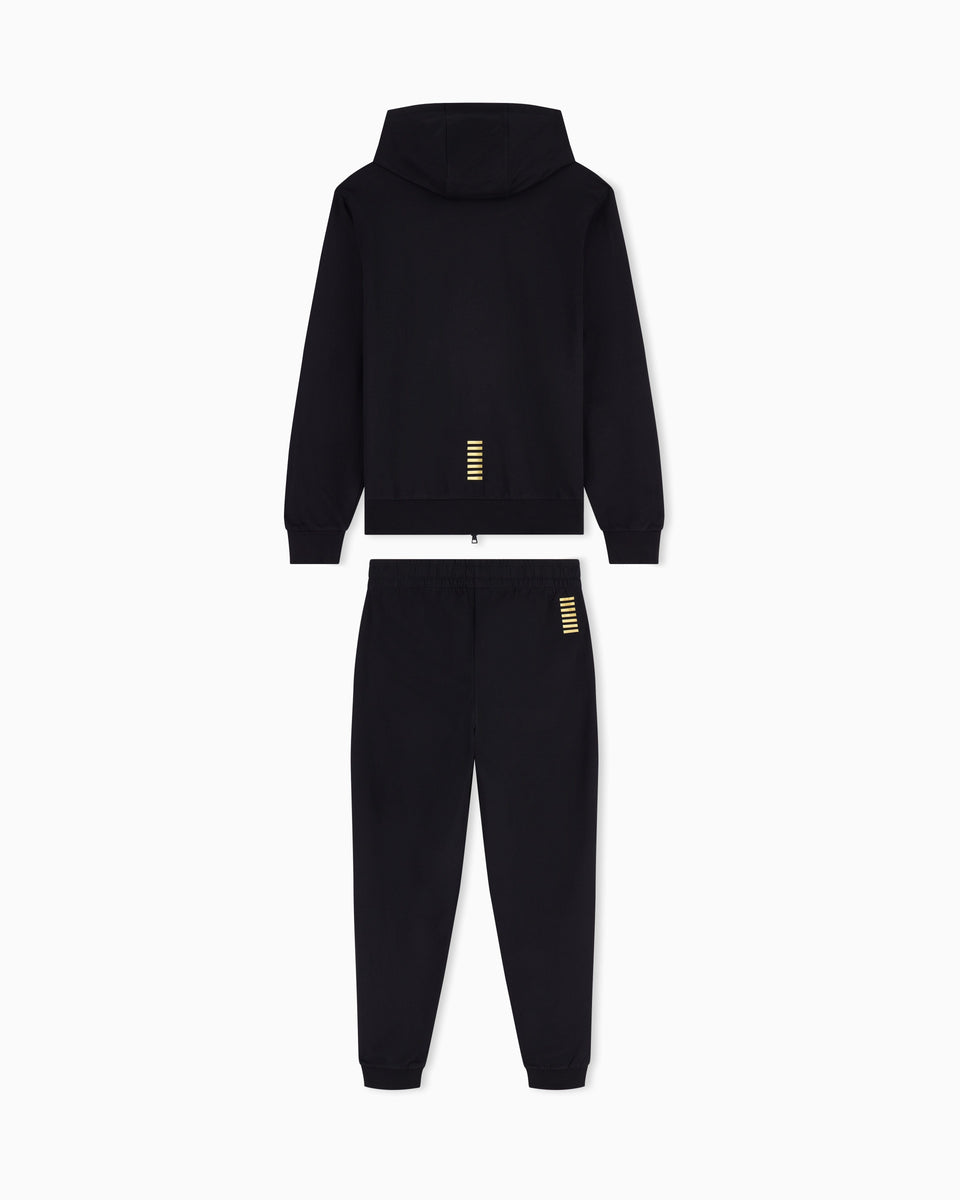 EA7 Cotton two-piece suit with a zip hoodie Core Identity