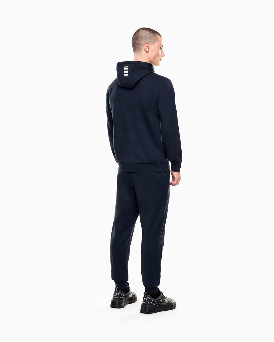 EA7 Cotton two-piece suit with a zip hoodie Core Identity