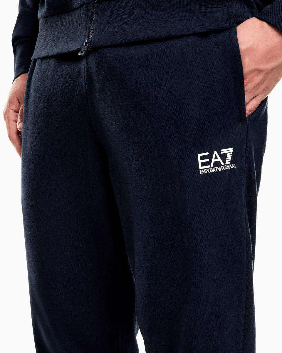 EA7 Cotton two-piece suit with a zip hoodie Core Identity