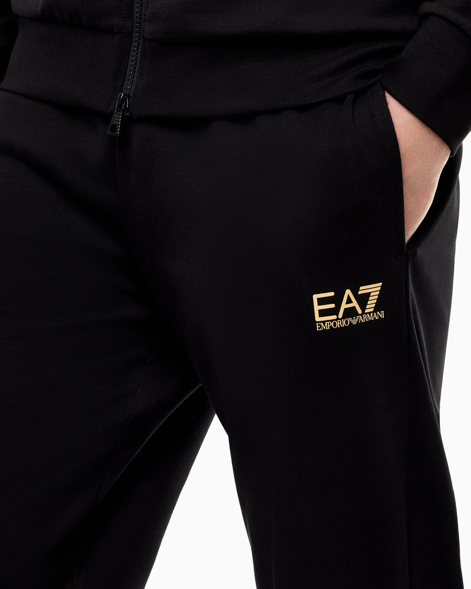 EA7 Cotton two-piece suit with a zip hoodie Core Identity