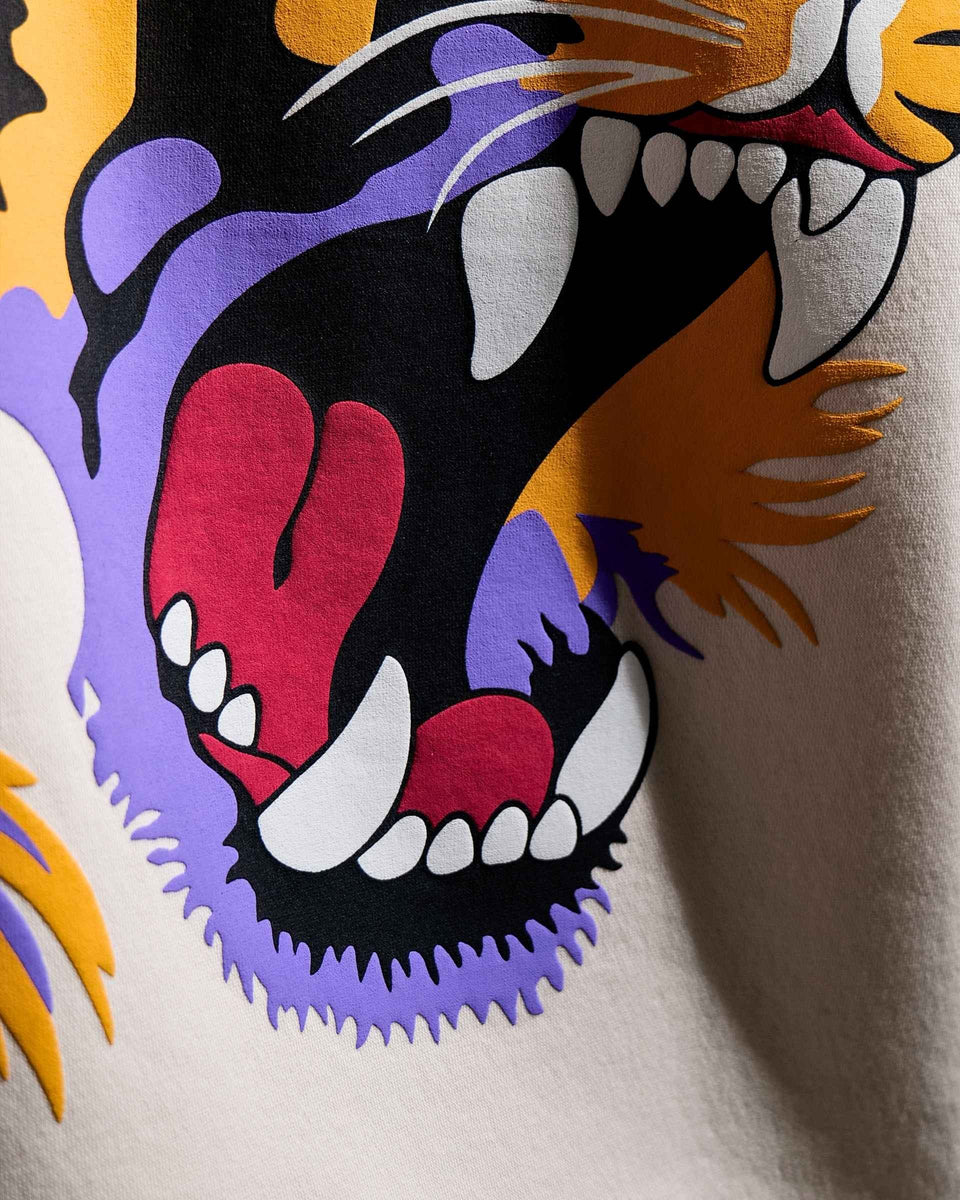 Ruthless - Off White Oversized Printed Hoodie