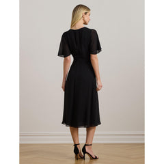 Belted Georgette dress