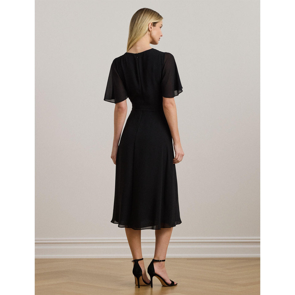 Belted Georgette dress