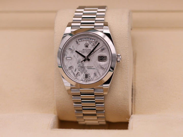 Rolex | Day-Date | 228206 | Platinum | 40 x 48 mm | Platinum | Meteorite | Automatic