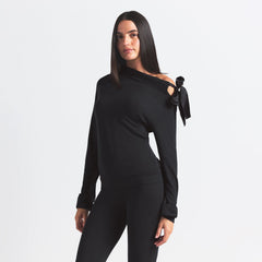 SKIMS CLOUD OFF THE SHOULDER TOP | ONYX