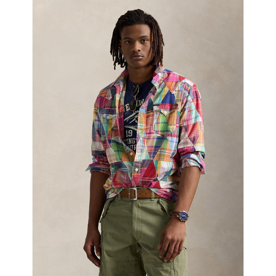Madras Long Sleeve Tailored Fit Shirt