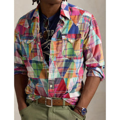Madras Long Sleeve Tailored Fit Shirt