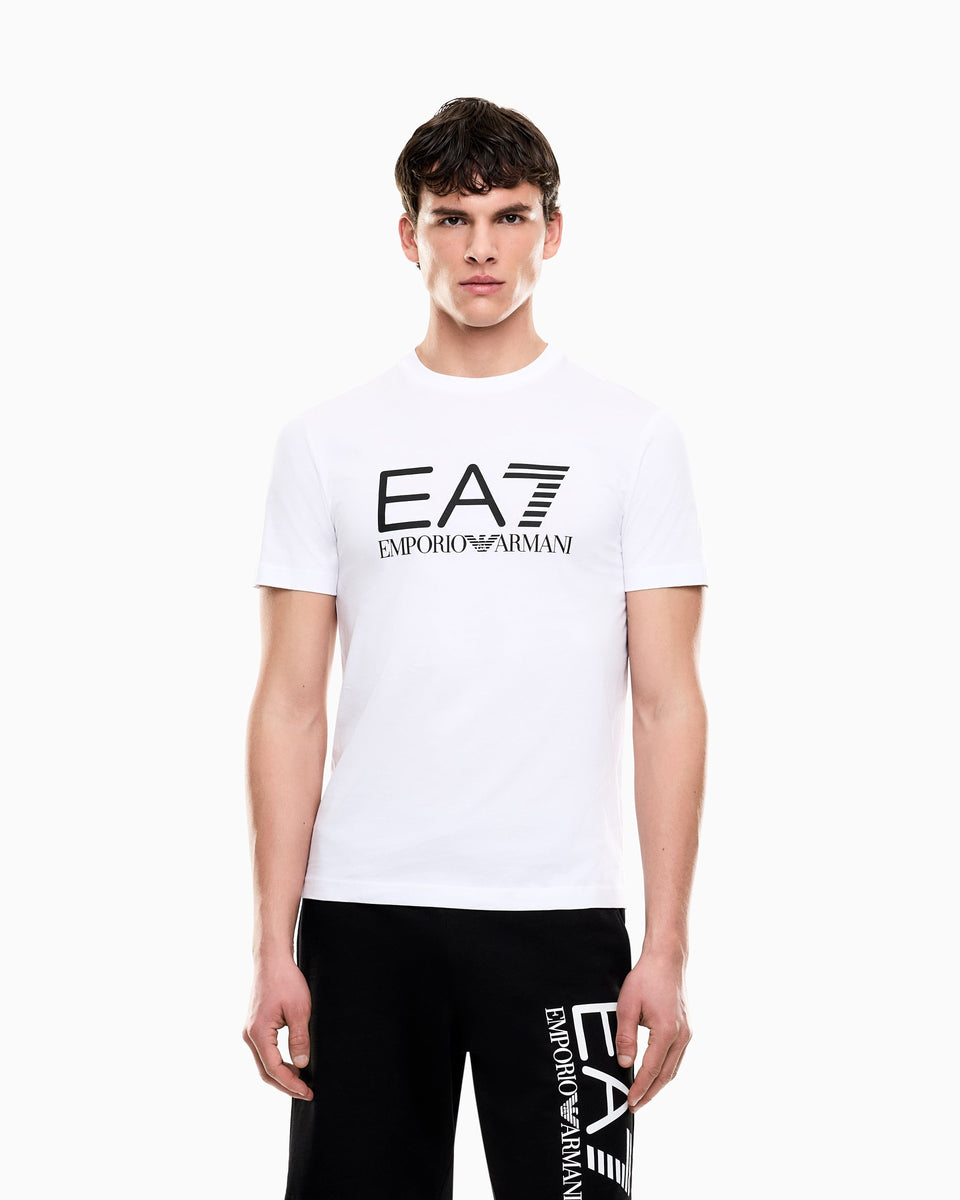 EA7 Slim-fit t-shirt Core Identity in cotton with big logo
