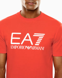 EA7 Slim-fit t-shirt Core Identity in cotton with big logo