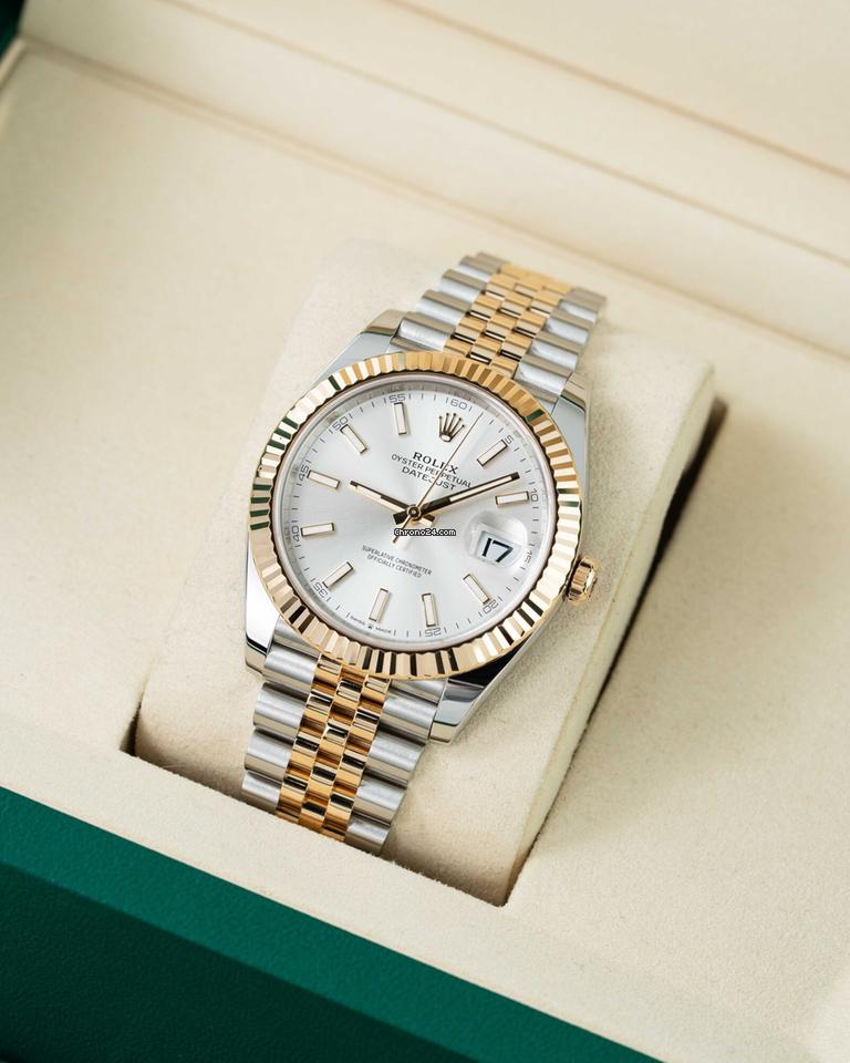 Rolex | Datejust | 126333 | Gold/Steel | 41 mm | Silver | Automatic