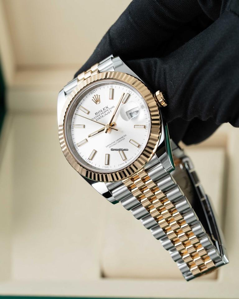 Rolex | Datejust | 126333 | Gold/Steel | 41 mm | Silver | Automatic