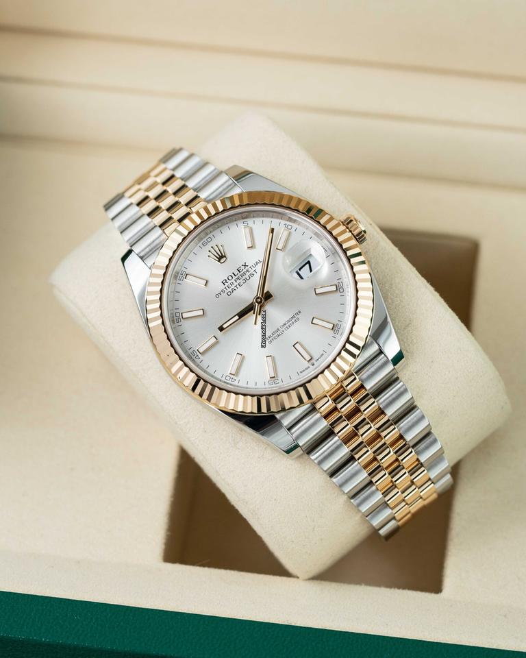 Rolex | Datejust | 126333 | Gold/Steel | 41 mm | Silver | Automatic