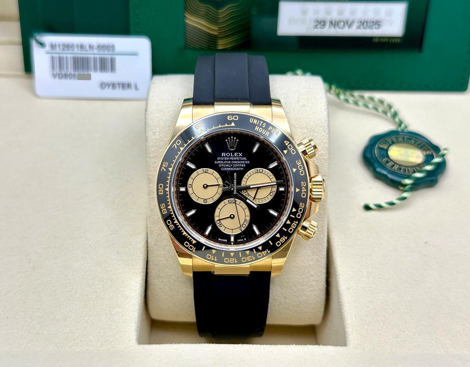 Rolex | Daytona | 126518LN | Yellow gold | 40 mm | Black