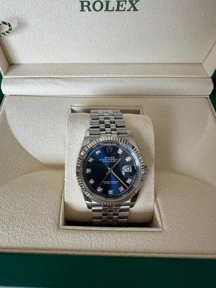 Rolex | Datejust | 4D4844CB | Steel | 36 mm | Steel | Blue | Automatic