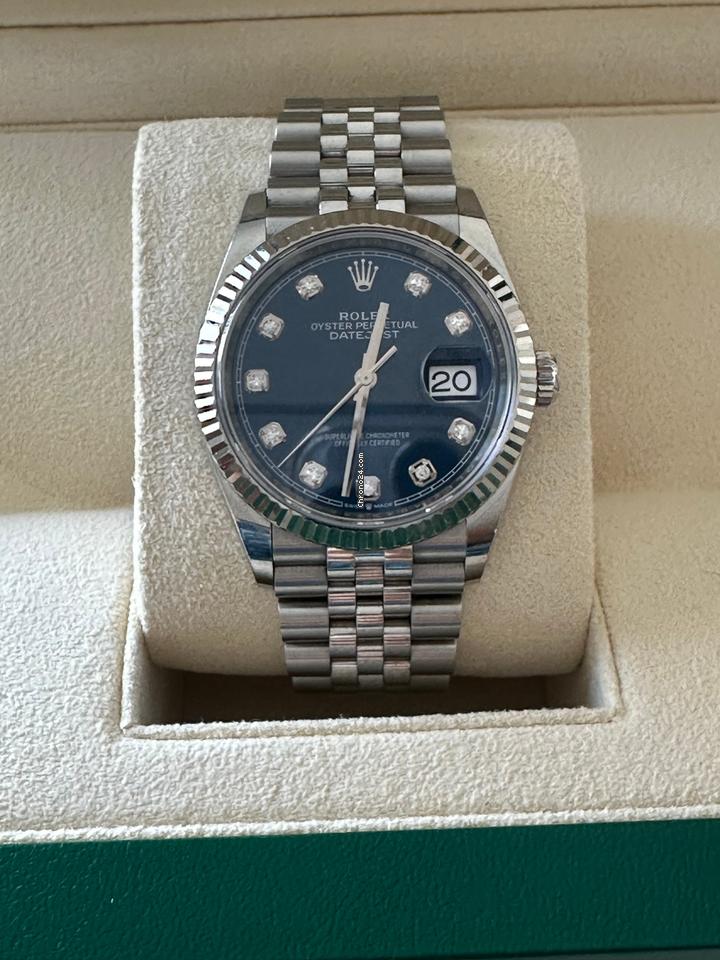 Rolex | Datejust | 4D4844CB | Steel | 36 mm | Steel | Blue | Automatic