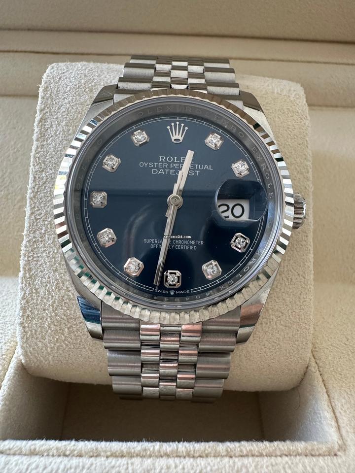 Rolex | Datejust | 4D4844CB | Steel | 36 mm | Steel | Blue | Automatic