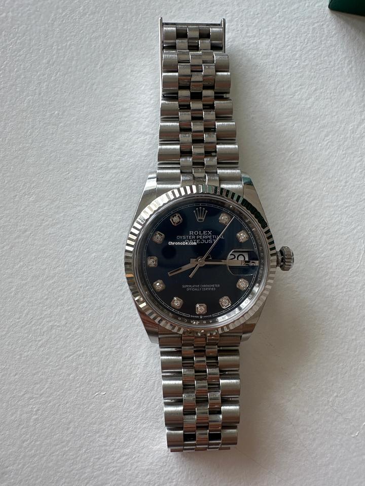 Rolex | Datejust | 4D4844CB | Steel | 36 mm | Steel | Blue | Automatic