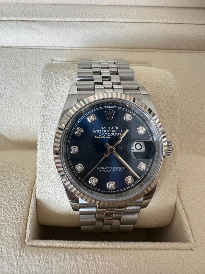 Rolex | Datejust | 4D4844CB | Steel | 36 mm | Steel | Blue | Automatic