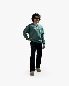 Rich Wings - Teal Oversized Printed Sweatshirt