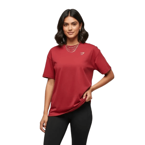 Gymshark Training Oversized T-Shirt - Athletic Burgundy