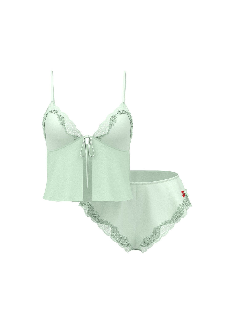 Tease Satin & Chiffon Flyaway Cami Set
