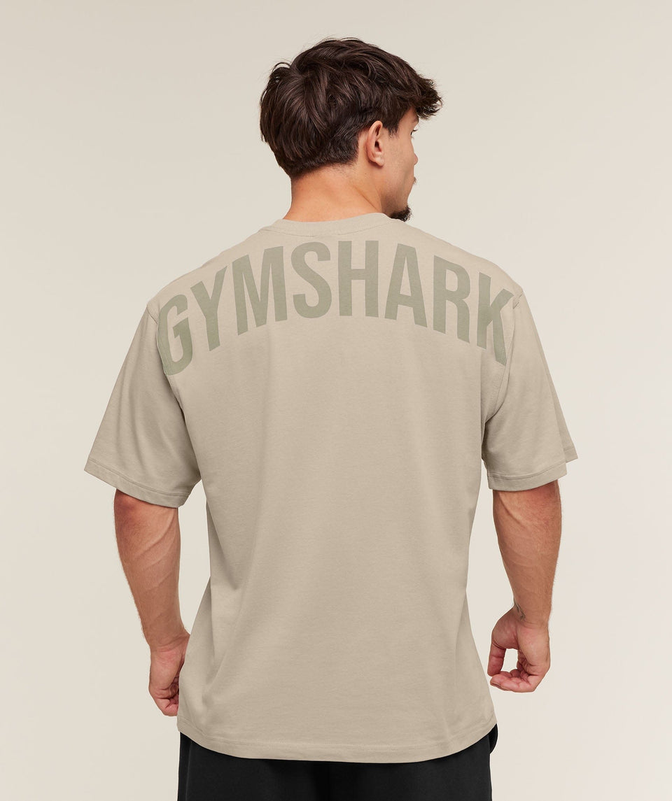 Gymshark Power T-Shirt - Mushroom Grey