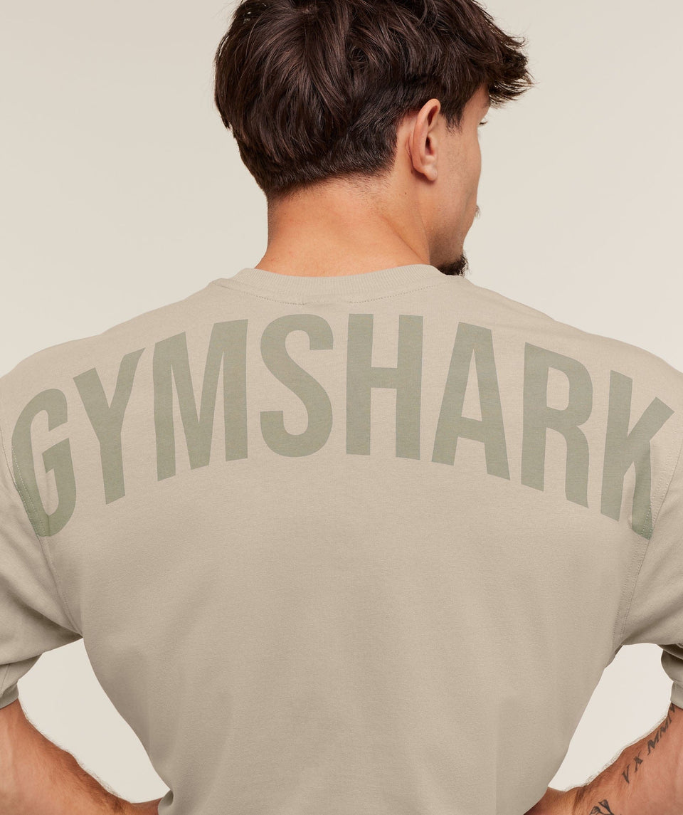 Gymshark Power T-Shirt - Mushroom Grey