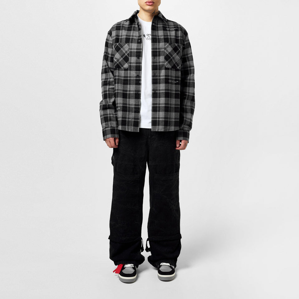 Check Plaid Cotton Long Sleeve Shirt