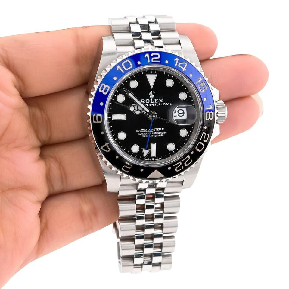 Rolex GMT-Master II Rolex 40MM Batgirl Stainless Steel Jubliee Bracelet Datejust