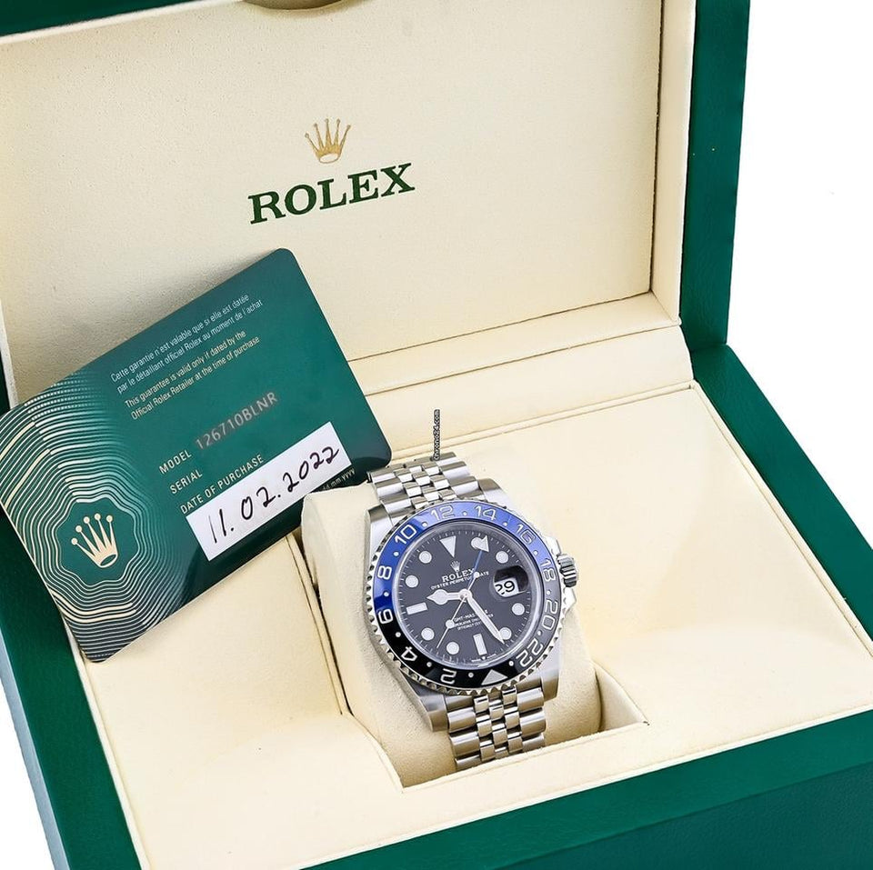 Rolex GMT-Master II Rolex 40MM Batgirl Stainless Steel Jubliee Bracelet Datejust