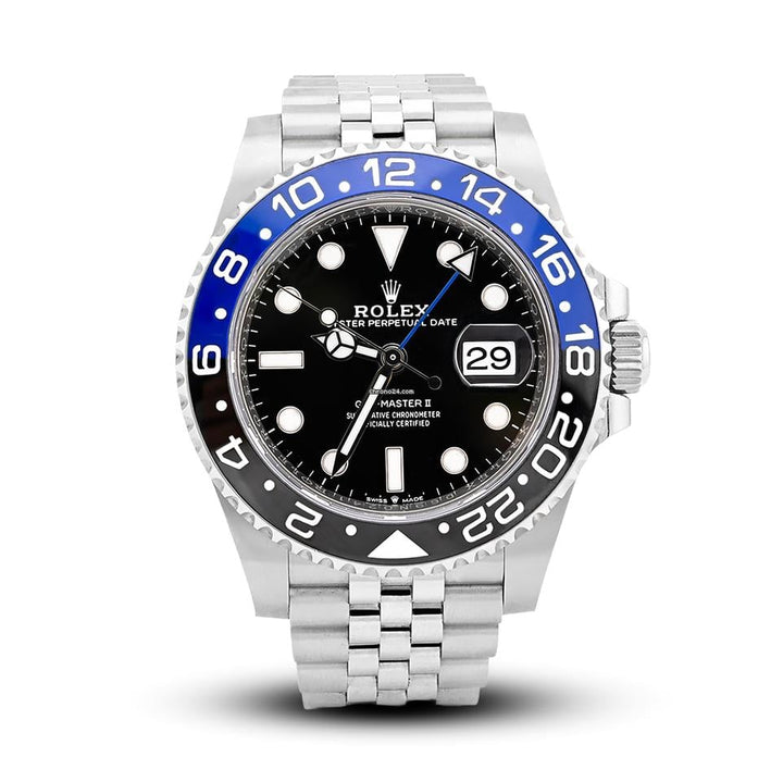 Rolex GMT-Master II Rolex 40MM Batgirl Stainless Steel Jubliee Bracelet Datejust