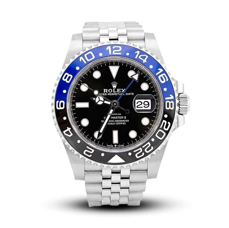 Rolex GMT-Master II Rolex 40MM Batgirl Stainless Steel Jubliee Bracelet Datejust