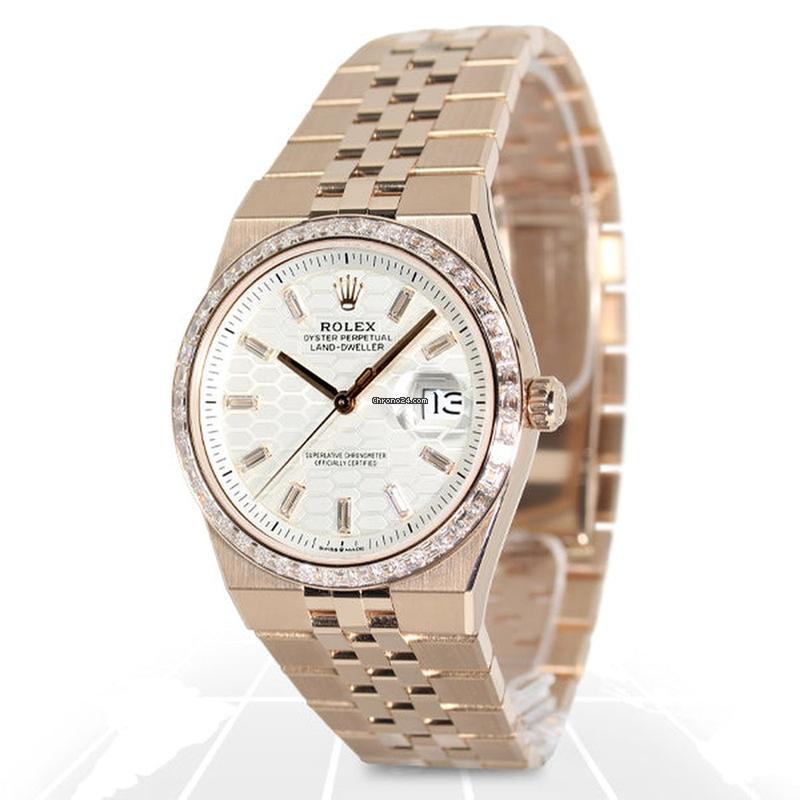 Rolex | Land-Dweller | 127285TBR | Rose gold | 36 mm | Rose gold | Silver | Automatic