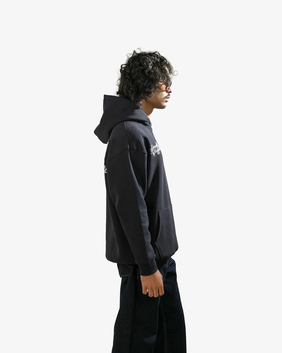 Dream Achieved - Black Oversized Printed Hoodie