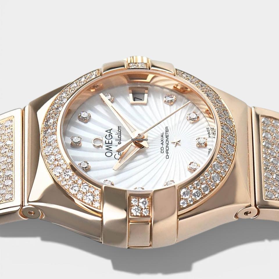 Omega Constellation Ladies Red gold / 27 mm / Box&Papers / 123.55.27.20.55.004