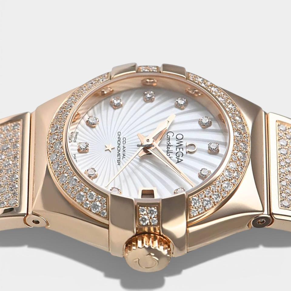 Omega Constellation Ladies Red gold / 27 mm / Box&Papers / 123.55.27.20.55.004