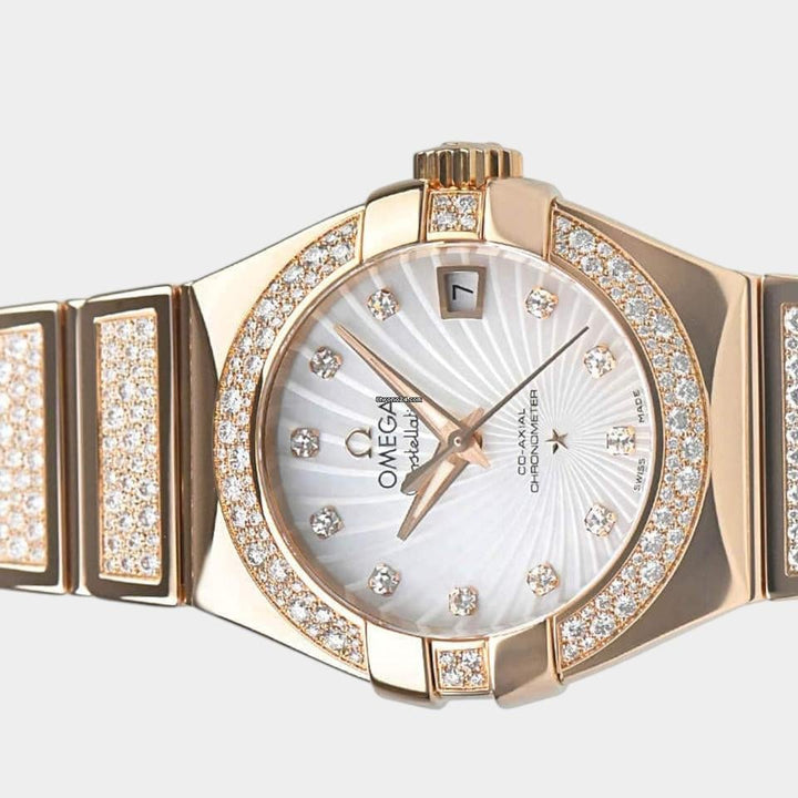 Omega Constellation Ladies Red gold / 27 mm / Box&Papers / 123.55.27.20.55.004