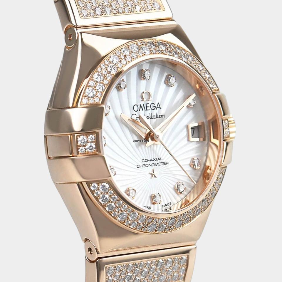 Omega Constellation Ladies Red gold / 27 mm / Box&Papers / 123.55.27.20.55.004