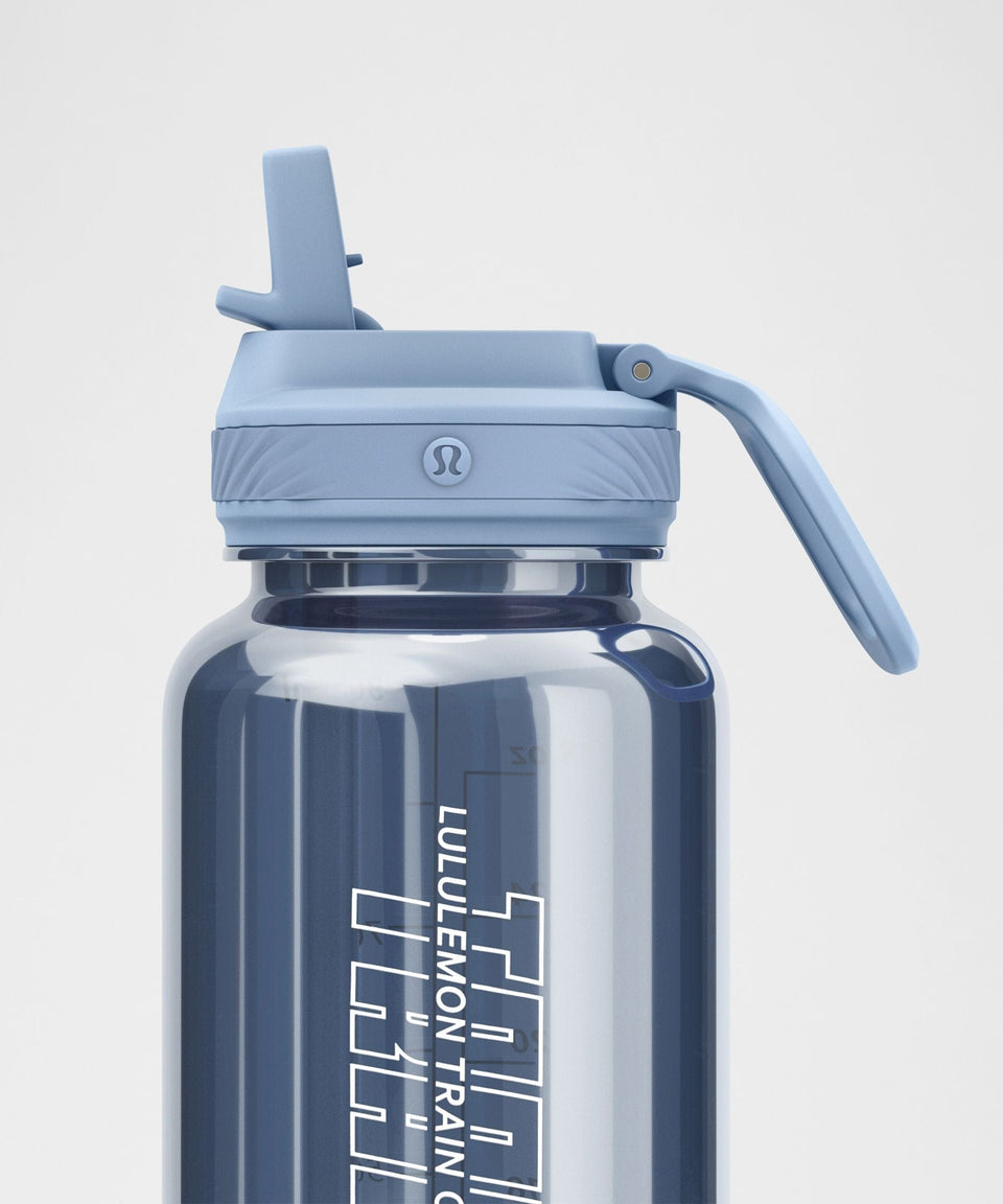 Lululemon Back to Life Clear Bottle 32oz Straw Lid *Train Est 1998